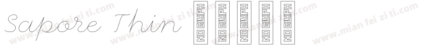 Sapore Thin字体转换